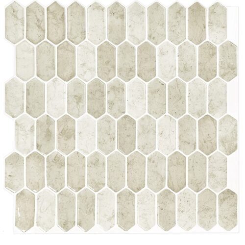 Hexagonal Peel and Stick Backsplash Wall Tiles