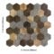 Best Seller Brown Hexagon Peel and Stick Composite Wall Tiles Home Decor Waterproof Backsplash Kitchen Self Adhesive Mosaic