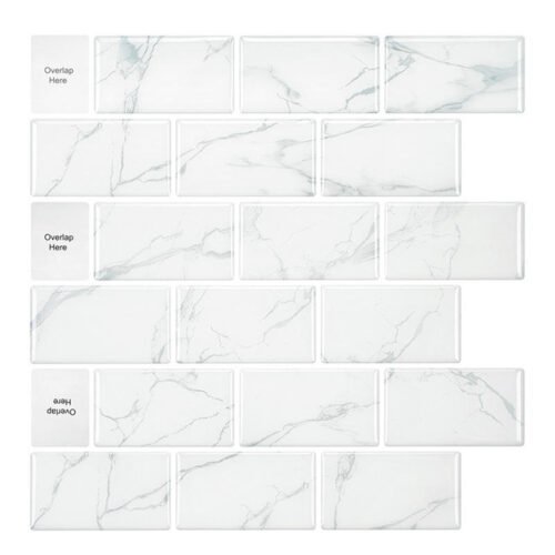 3D Faux Tiles DIY Wall Stickers Self-Adhesive Thick Wallpaper