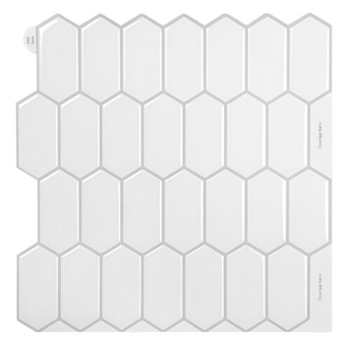 Hexagonal Peel and Stick Backsplash Wall Tiles