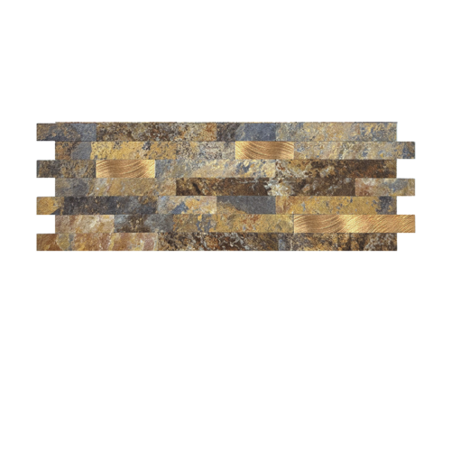 Best Price Peel and Stick Backsplash Wall Tile PVC Mixed Metal Wall Panel in Dark Beige for Kitchen Bathroom Home Decor