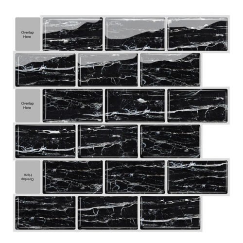 3D Faux Tiles DIY Wall Stickers Self-Adhesive Thick Wallpaper