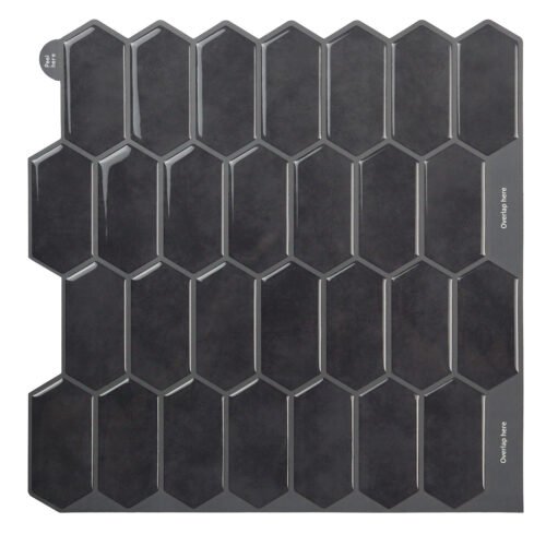 Hexagonal Peel and Stick Backsplash Wall Tiles