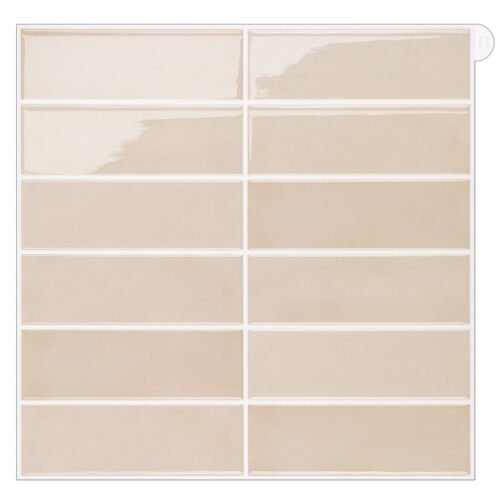 Peel and Stick Rectangular Grid Wall Tiles