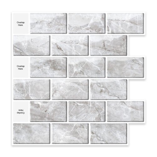 3D Faux Tiles DIY Wall Stickers Self-Adhesive Thick Wallpaper