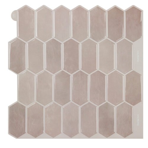 Hexagonal Peel and Stick Backsplash Wall Tiles