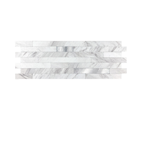 Best Price Peel and Stick Backsplash Wall Tile PVC Mixed Metal Wall Panel in Dark Beige for Kitchen Bathroom Home Decor