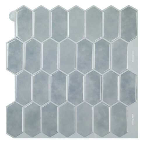 Hexagonal Peel and Stick Backsplash Wall Tiles