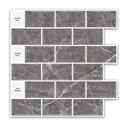 3D Faux Tiles DIY Wall Stickers Self-Adhesive Thick Wallpaper
