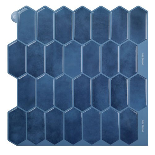 Hexagonal Peel and Stick Backsplash Wall Tiles