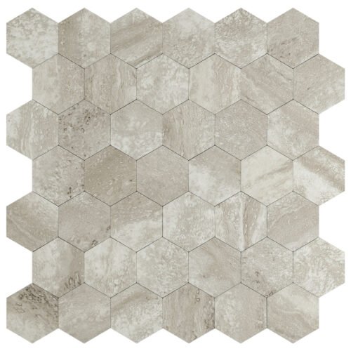 Best Seller Brown Hexagon Peel and Stick Composite Wall Tiles Home Decor Waterproof Backsplash Kitchen Self Adhesive Mosaic