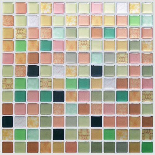 Decorative Wall Tile 3D Peel and Stick Self Adhesive Backsplash Mosaic Tile