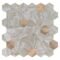 Best Seller Brown Hexagon Peel and Stick Composite Wall Tiles Home Decor Waterproof Backsplash Kitchen Self Adhesive Mosaic