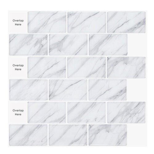 3D Faux Tiles DIY Wall Stickers Self-Adhesive Thick Wallpaper