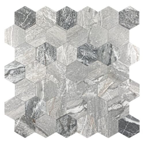 Best Seller Brown Hexagon Peel and Stick Composite Wall Tiles Home Decor Waterproof Backsplash Kitchen Self Adhesive Mosaic