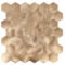 Best Seller Brown Hexagon Peel and Stick Composite Wall Tiles Home Decor Waterproof Backsplash Kitchen Self Adhesive Mosaic