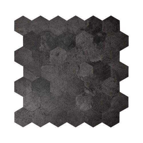 Best Seller Brown Hexagon Peel and Stick Composite Wall Tiles Home Decor Waterproof Backsplash Kitchen Self Adhesive Mosaic