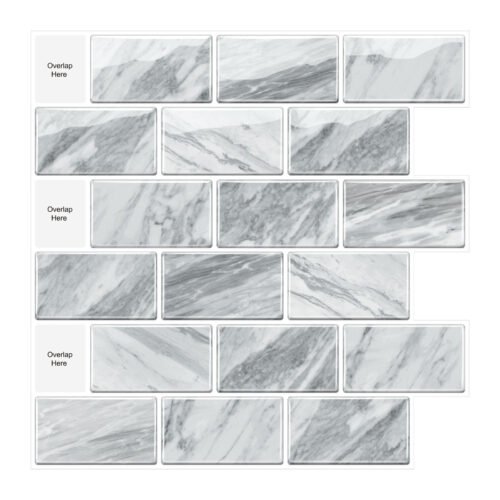 3D Faux Tiles DIY Wall Stickers Self-Adhesive Thick Wallpaper