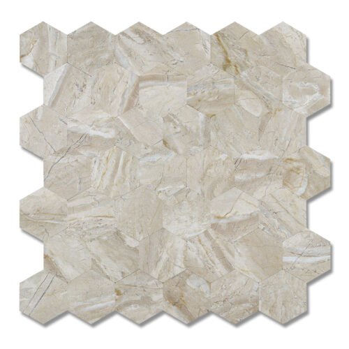 Best Seller Brown Hexagon Peel and Stick Composite Wall Tiles Home Decor Waterproof Backsplash Kitchen Self Adhesive Mosaic