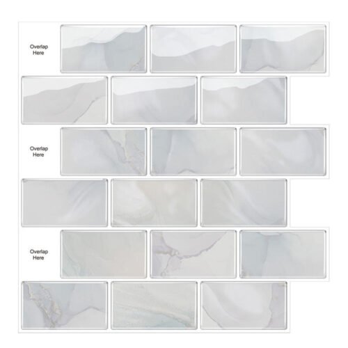 3D Faux Tiles DIY Wall Stickers Self-Adhesive Thick Wallpaper