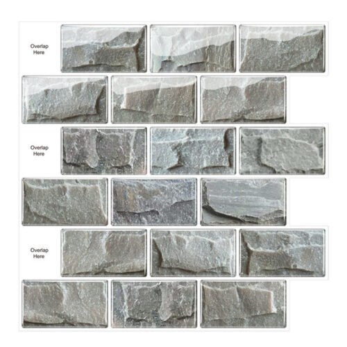 3D Faux Tiles DIY Wall Stickers Self-Adhesive Thick Wallpaper