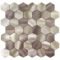 Best Seller Brown Hexagon Peel and Stick Composite Wall Tiles Home Decor Waterproof Backsplash Kitchen Self Adhesive Mosaic