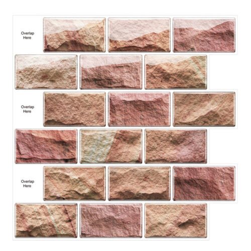 3D Faux Tiles DIY Wall Stickers Self-Adhesive Thick Wallpaper