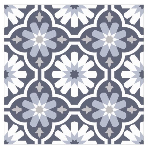 Purple and White Moroccan Self-adhesive Floor