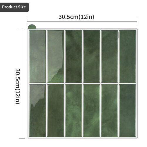 Peel and Stick Rectangular Grid Wall Tiles