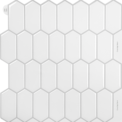 Hexagonal Peel and Stick Backsplash Wall Tiles