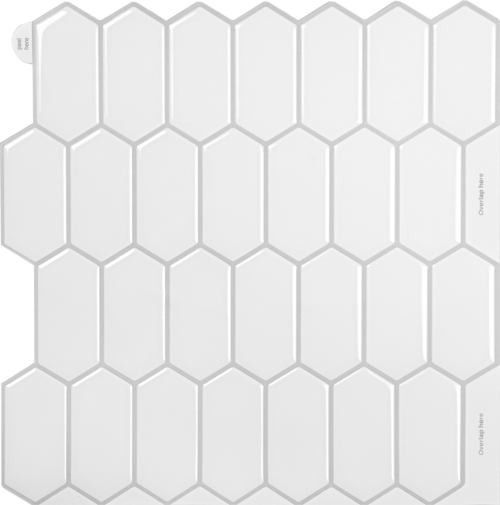 Hexagonal Peel and Stick Backsplash Wall Tiles