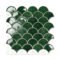 Green Peel and Stick Backsplash Fish Scale Tile