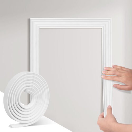 Waterproof Modern Geometric Peel Stick Flexible Self Adhesive Wall Trim Molding