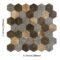 Best Seller Brown Hexagon Peel and Stick Composite Wall Tiles Home Decor Waterproof Backsplash Kitchen Self Adhesive Mosaic