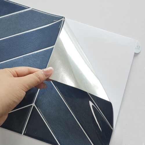 New Arrival Smart Wall Tiles Decor Peel and Stick Blue Marble 3D Tile Kitchen Bathroom Backsplash 3D Wall Tile PU Waterproof