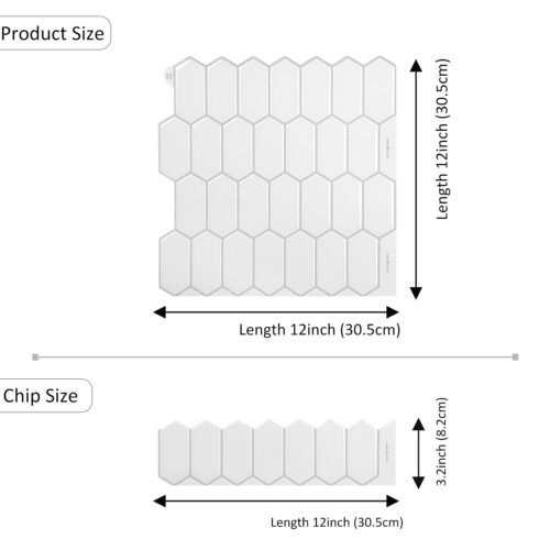 Hexagonal Peel and Stick Backsplash Wall Tiles