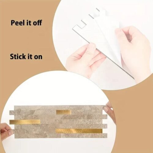 Best Price Peel and Stick Backsplash Wall Tile PVC Mixed Metal Wall Panel in Dark Beige for Kitchen Bathroom Home Decor