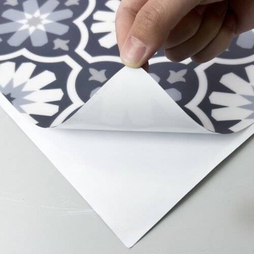 Purple and White Moroccan Self-adhesive Floor