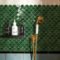 Green Peel and Stick Backsplash Fish Scale Tile