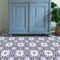 Purple and White Moroccan Self-adhesive Floor