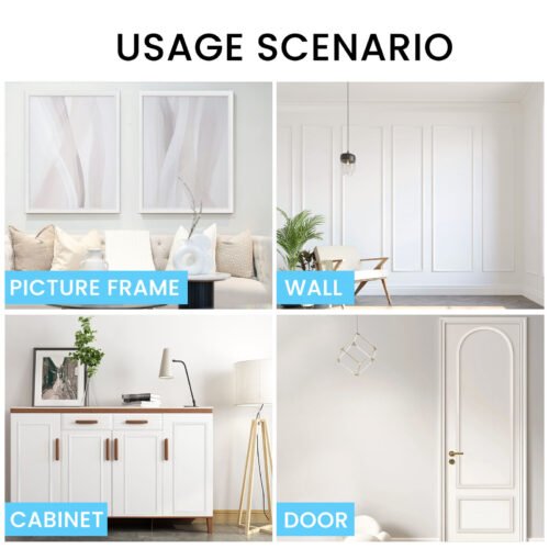 Waterproof Modern Geometric Peel Stick Flexible Self Adhesive Wall Trim Molding
