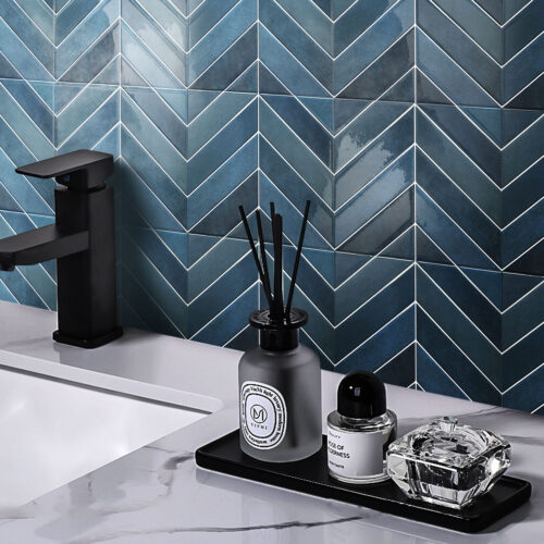 New Arrival Smart Wall Tiles Decor Peel and Stick Blue Marble 3D Tile Kitchen Bathroom Backsplash 3D Wall Tile PU Waterproof
