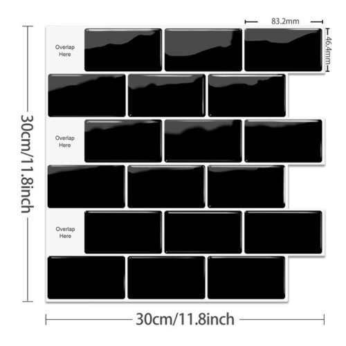 3D Faux Tiles DIY Wall Stickers Self-Adhesive Thick Wallpaper