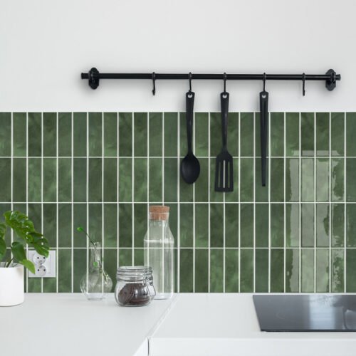 Peel and Stick Rectangular Grid Wall Tiles