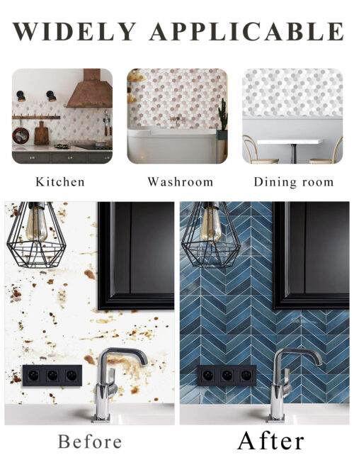 New Arrival Smart Wall Tiles Decor Peel and Stick Blue Marble 3D Tile Kitchen Bathroom Backsplash 3D Wall Tile PU Waterproof