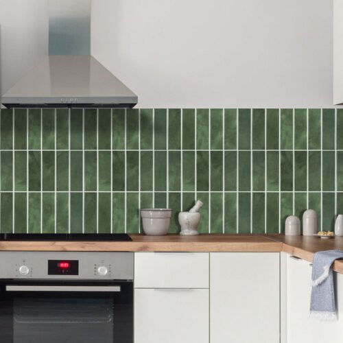 Peel and Stick Rectangular Grid Wall Tiles