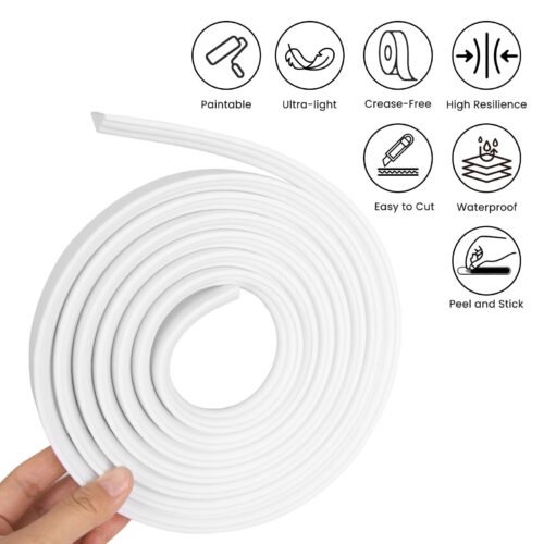 Waterproof Modern Geometric Peel Stick Flexible Self Adhesive Wall Trim Molding