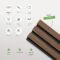 New 3D Foam Wall Sticker DIY Decorative Wall Covering Self-adhesive Slatted Wall Panel