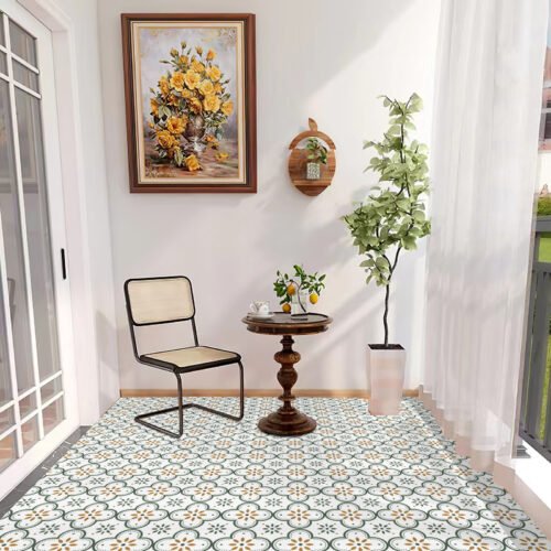 Modern High Gloss Waterproof Self-Adhesive PVC Stick Peel Floor Tile