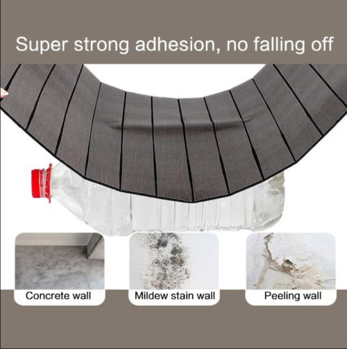 UDK Modern 0.6*3M Self-Adhesive 3D Wood Pattern Grille Sticker